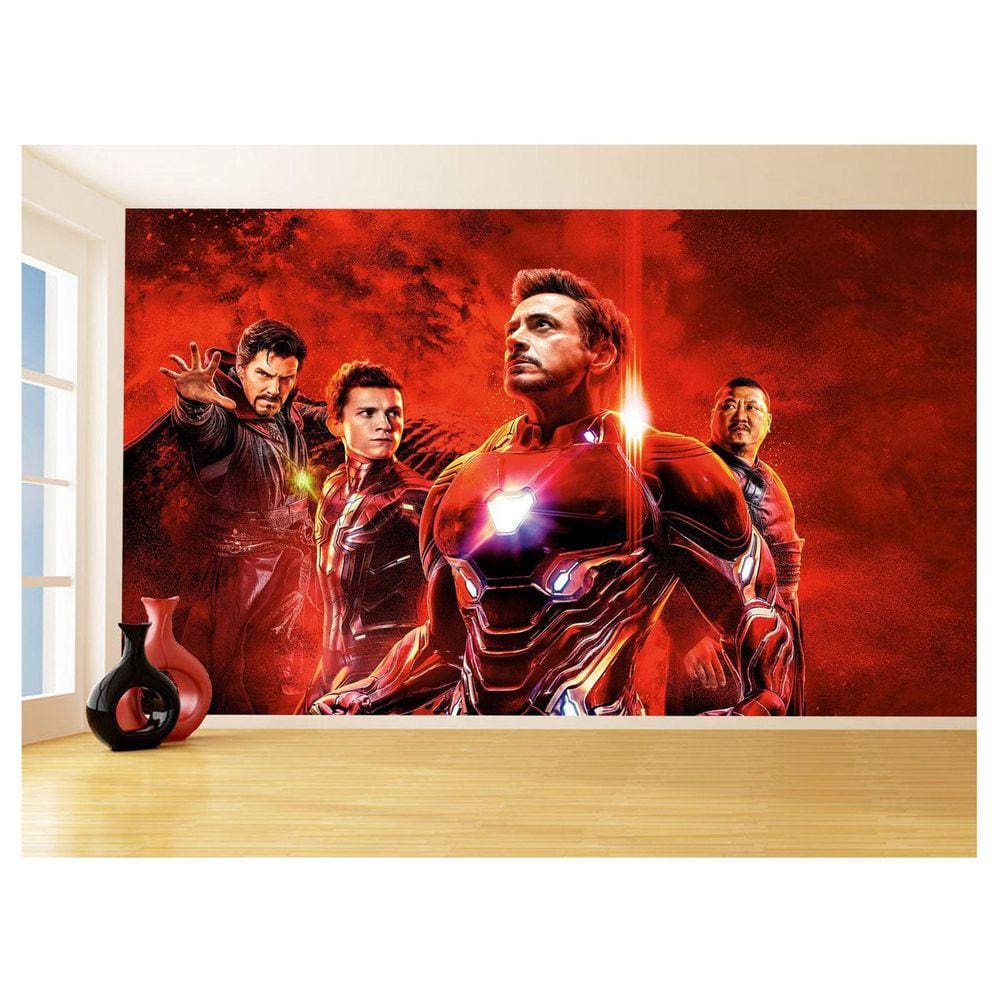Papel De Parede 3D Heróis Vingadores Ultimato 3,5M Nhma292