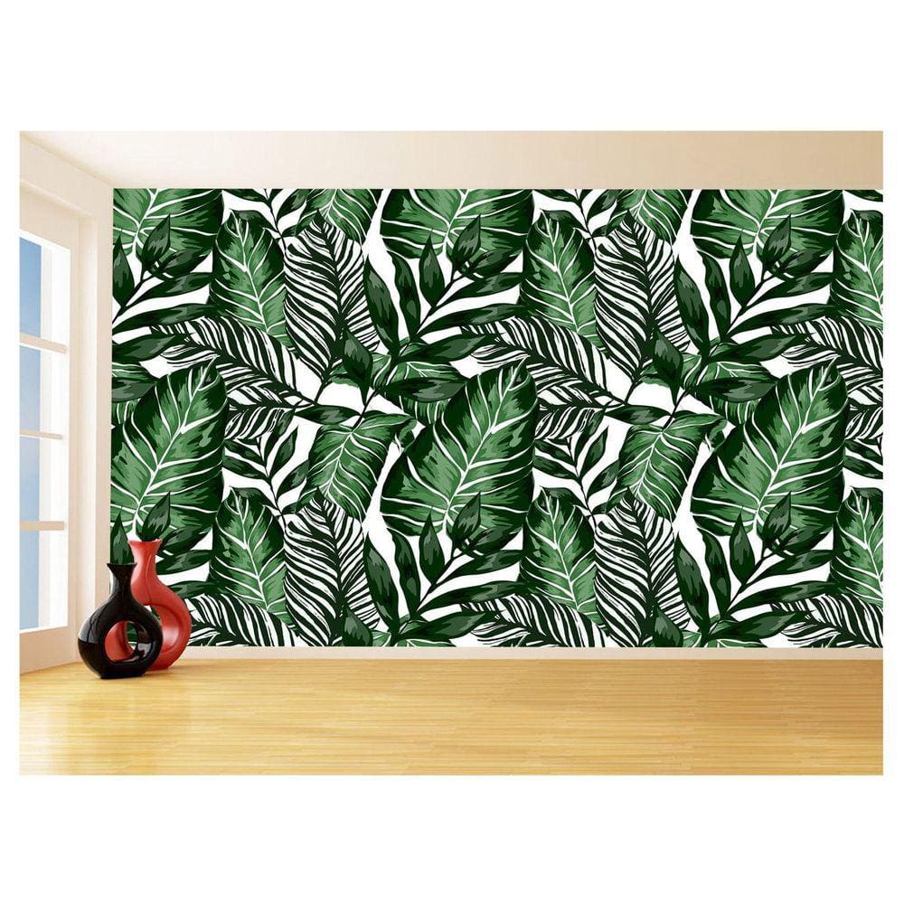Papel De Parede 3D Textura Folhas Tropicais Mata 3,5M Txt65