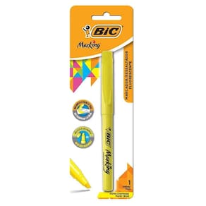 Marca Texto Amarelo Bic Fluorescente Ponta Chanfrada C/1 Un