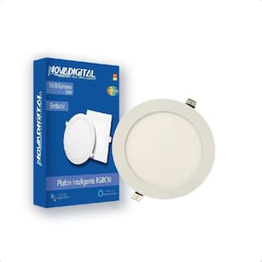 Luminária Plafon Led Rgb Wifi Inteligente Embutir 18W - Rgb