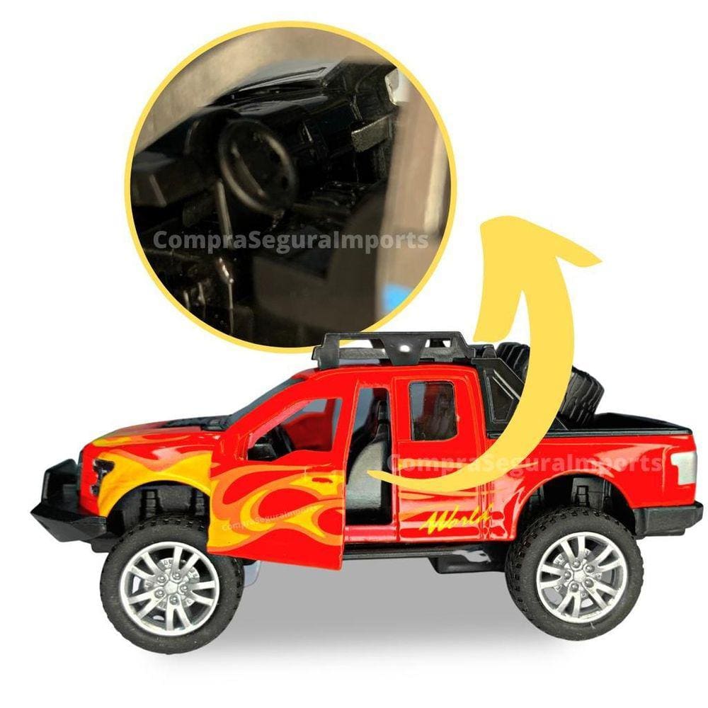 Carrinho De Ferro Miniatura Caminhonete - Vermelho