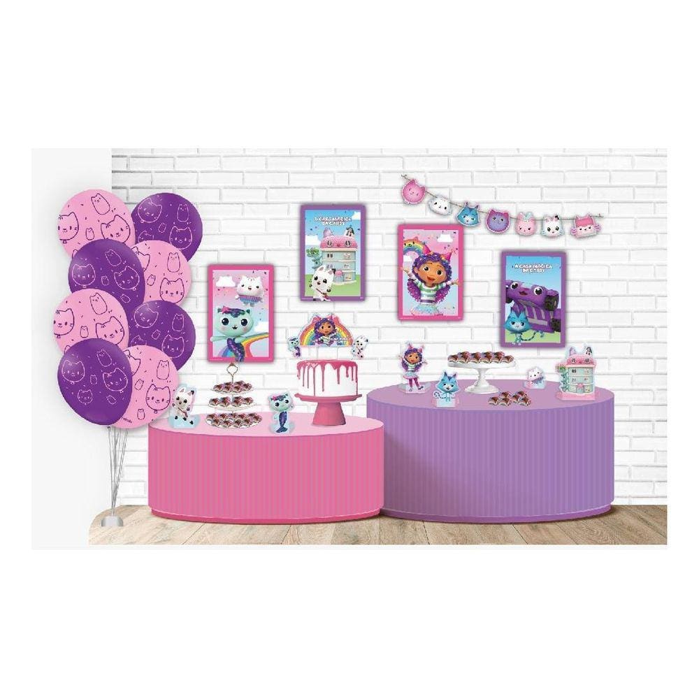 Kit Festa Casa Mágica de Gabby - Decoração 62 Peças