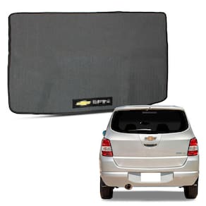 Tapete Porta Malas para Spin 7 Lugares 2012 a 2018 Borracha Automotivo com Bordado