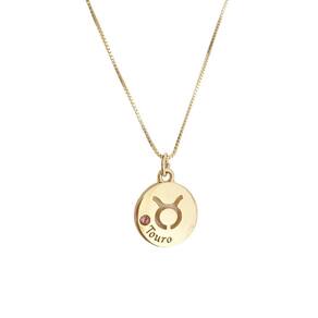Colar Signos Corrente 55/60-Banhado Ouro 18K - Touro