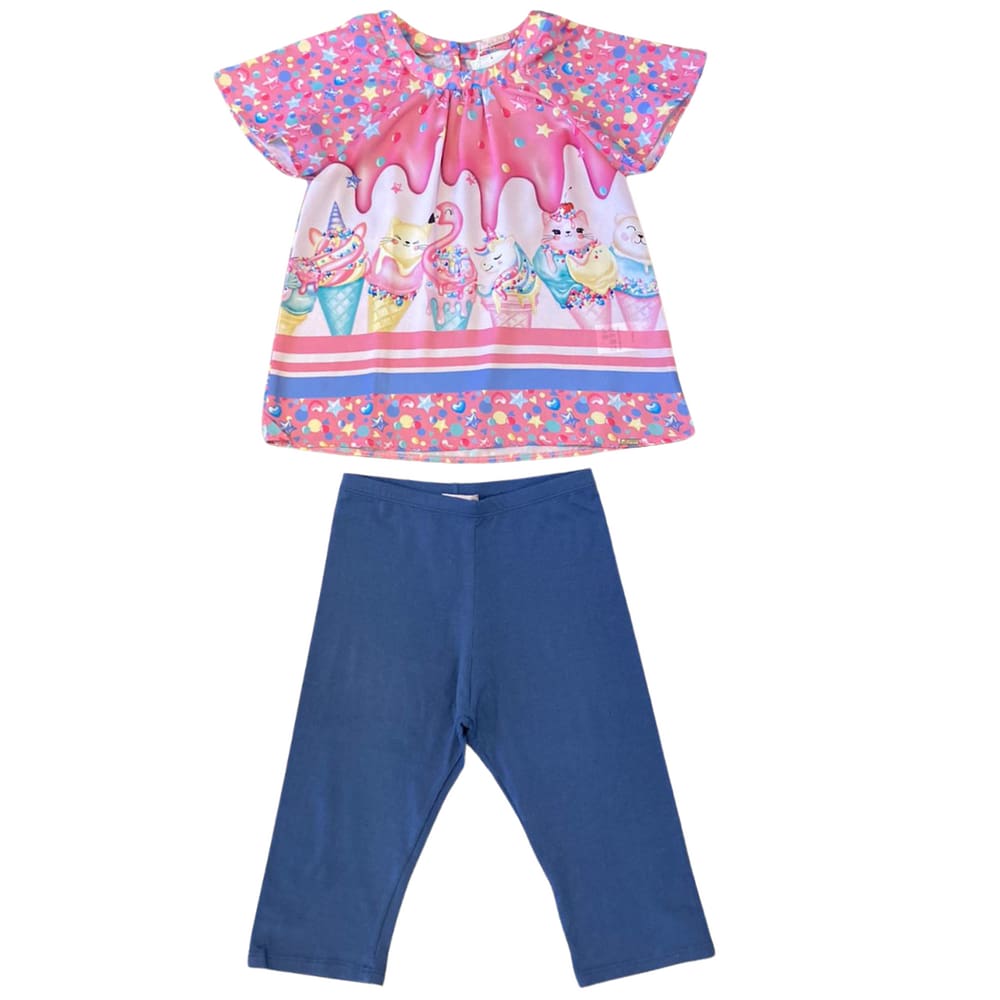 Conjunto Infantil Meninas Mon Sucré Rosa 80038