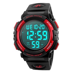 Relógio digital Gosasa masculino com alarme impermeável LED e cronômetro