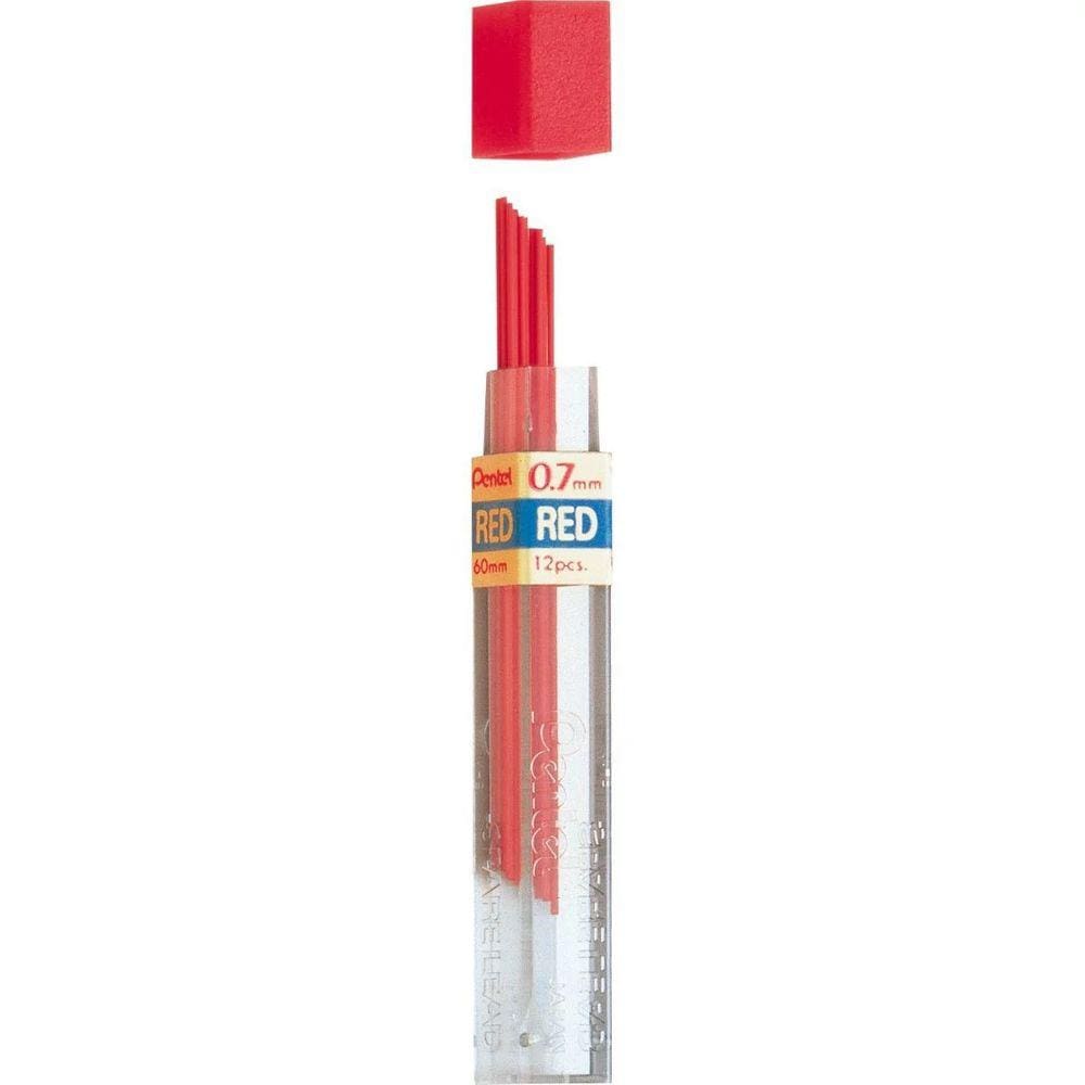 Grafite Colorido 0.7mm HB Tubo Com 12 Minas Pentel