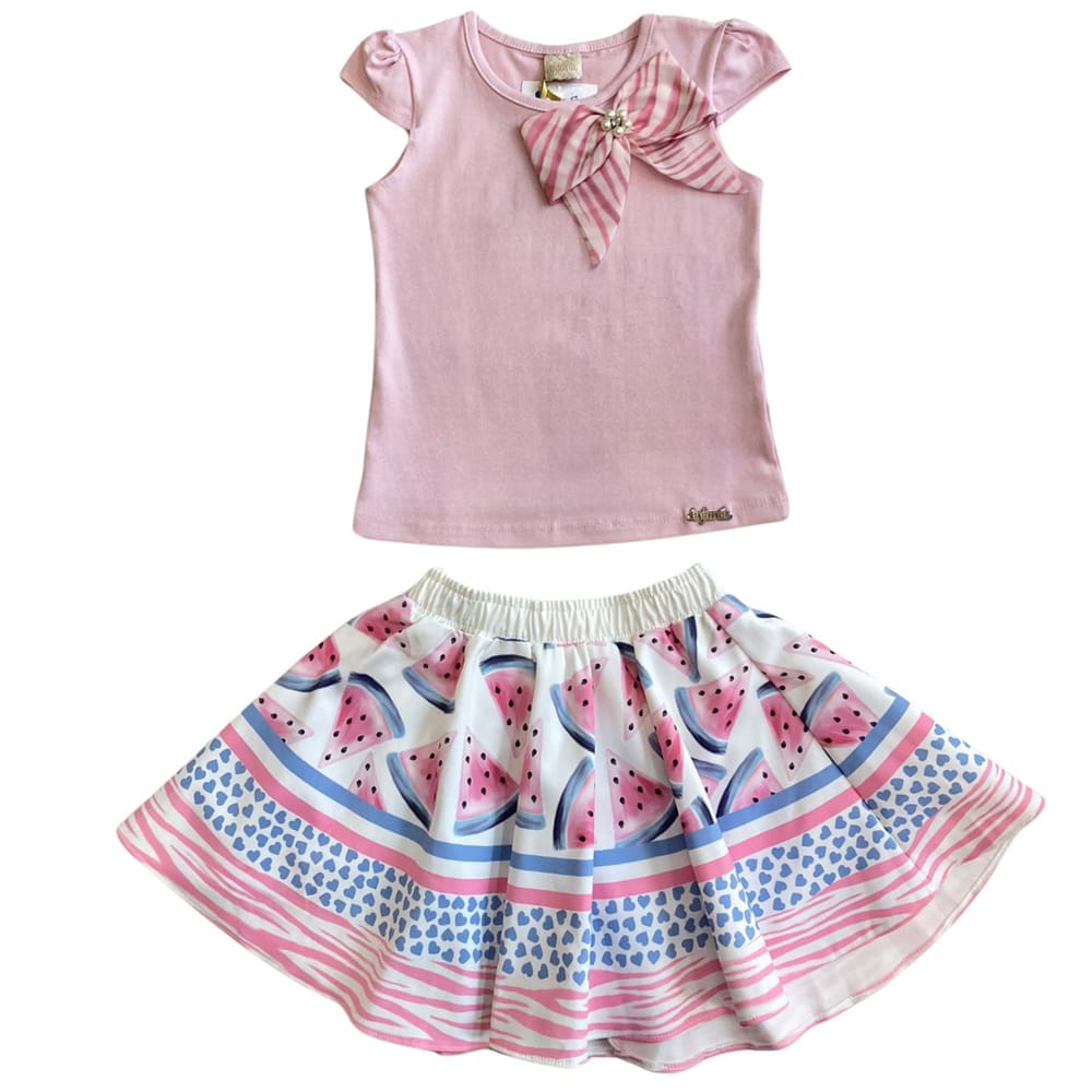 Conjunto Infantil Melancia Rosa Claro 27963 Infanti