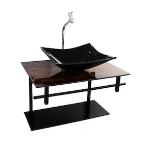 Gabinete Vidro Banheiro 60Cm Retangular Ap Slim Madeira