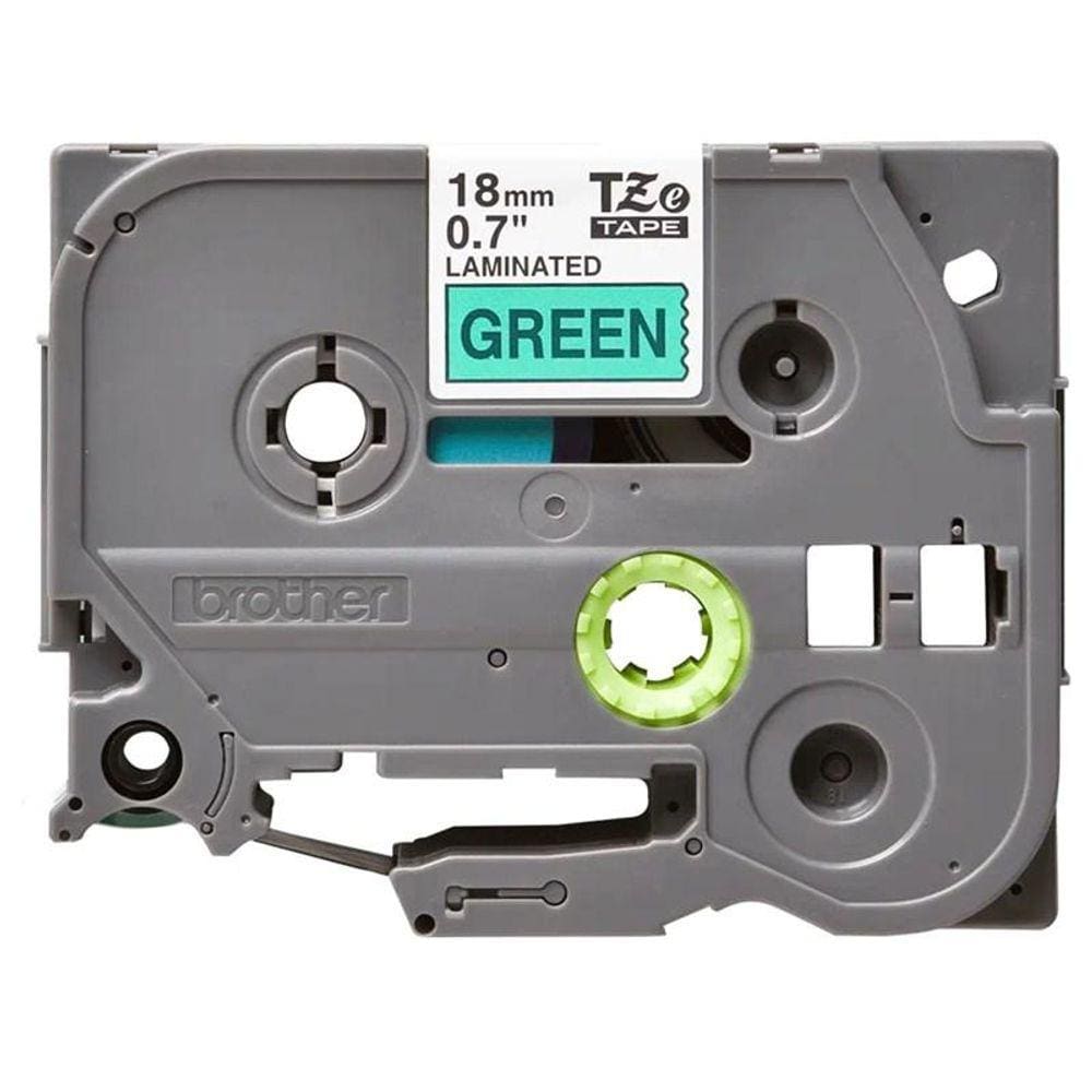 Fita Brother TZE-741 18mm Preto sobre Verde