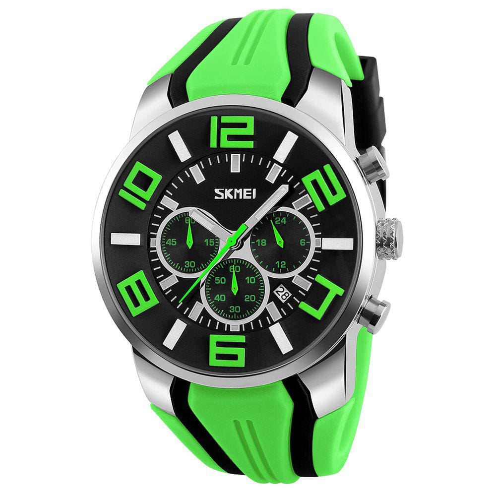 Relógio findtime Mens Big Face Chronograph Analógico Quartz Water