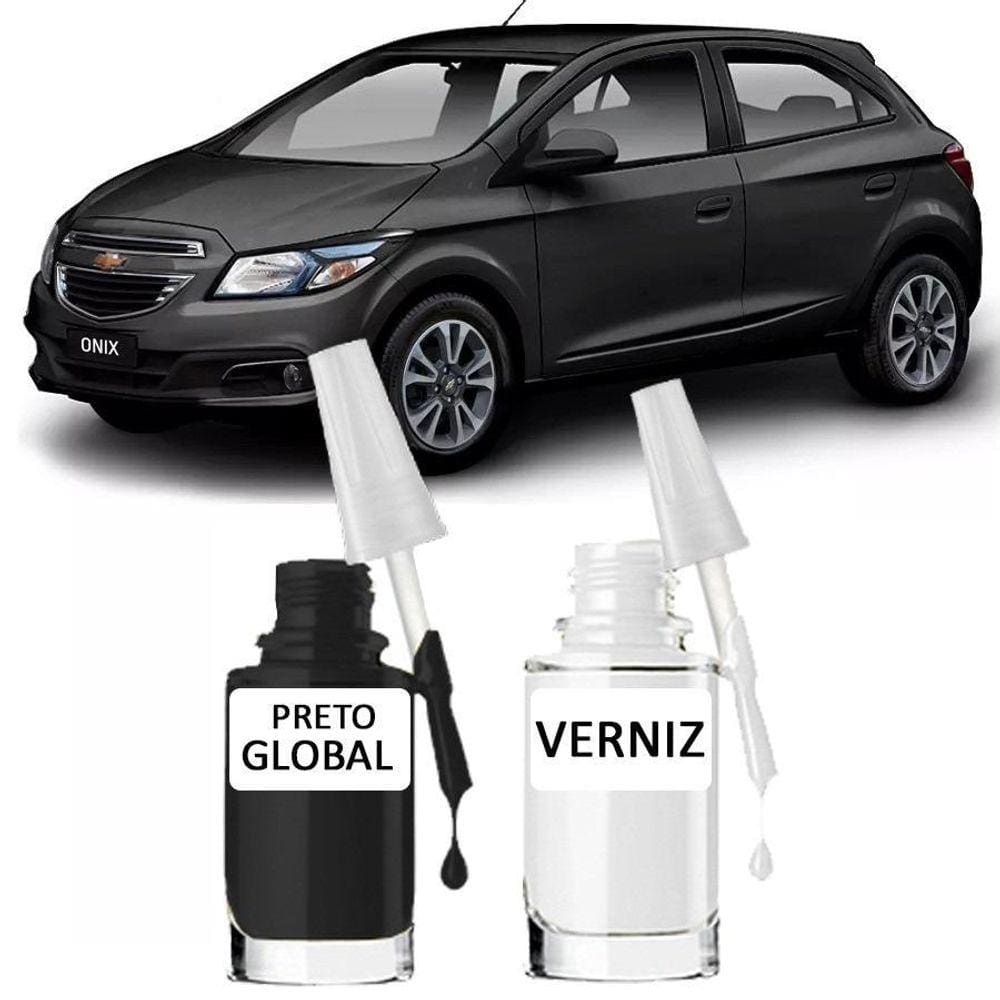 Tinta Retoque Tira Risco Preto Global Preto Global 20 Ml