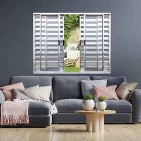Janela Veneziana de Alumínio 6 Folhas 100 x 120cm Linha Modular Brilhante