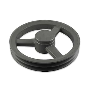 Polia Ferro Fundido 160mm 2 Canais Perfil B Cinza