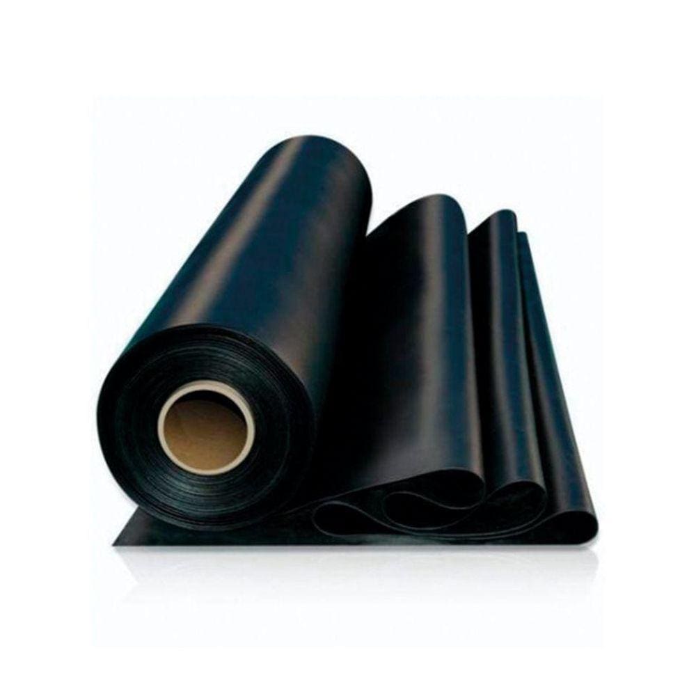 Piso de Borracha Liso Elite 1mm 1m x 7m - Preto