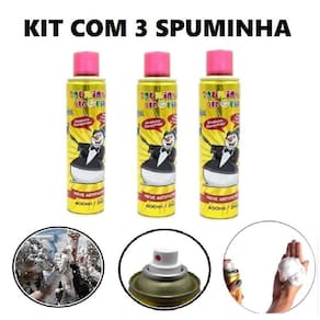 Neve Artificial 3 Latas Spray Espuma Carnaval Slime Alegria