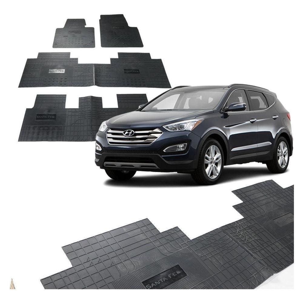Jogo Tapete Interno Reforçado Hyundai Santa Fé 2013 A 2019