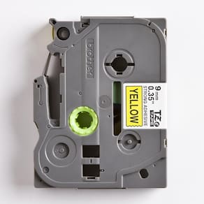 Fita Industrial Brother TZE-S621 9mm Preto/Amarelo