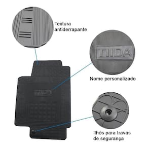 Jogo Tapete Interno Reforçado Nissan Tiida 2007 A 2014 Preto