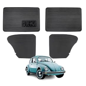 Forro De Porta Diant E Tras Fusca Até 77 Com Bolsa Pt