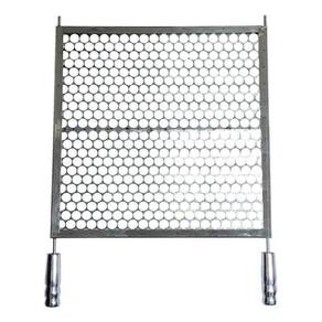 Grelha Moeda Em Inox Para Churrasco 70X50Cm