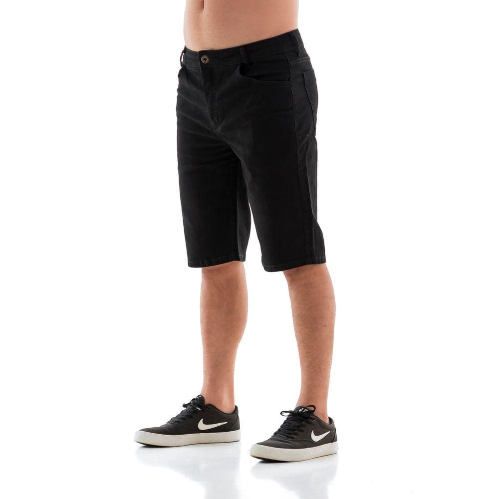 Bermuda Sarja Masculina Arauto Confort Preta