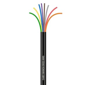 Cabo Manga 8X22 Awg - Sem Blindagem Preto - 3 Metros