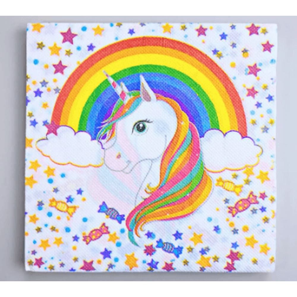 GUARDANAPO DE PAPEL DECORADO - UNICORNIO - Pacote com 20 folhas