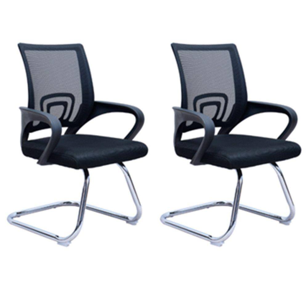 Kit 2 Cadeiras Manchester Base Fixa Com Encosto em Polipropileno Fratini