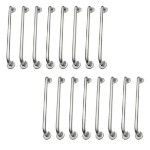 Alça De Apoio Barra Inox Kit 18 Unidades 70cm Inox Deficiente Idoso Suporte Parede Corrimao