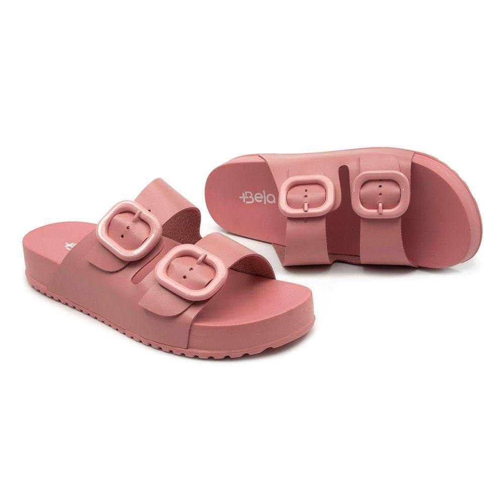 Sandália Chinelo Papete Couro Feminina Sola Borracha Macia Leve Moda Casual Dia Dia Estilo Conforto