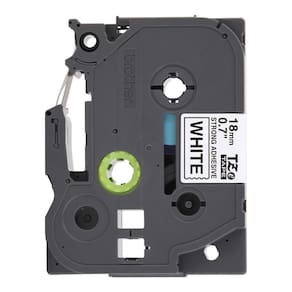 Fita Industrial Brother TZE-S241 18mm Preto/Branco
