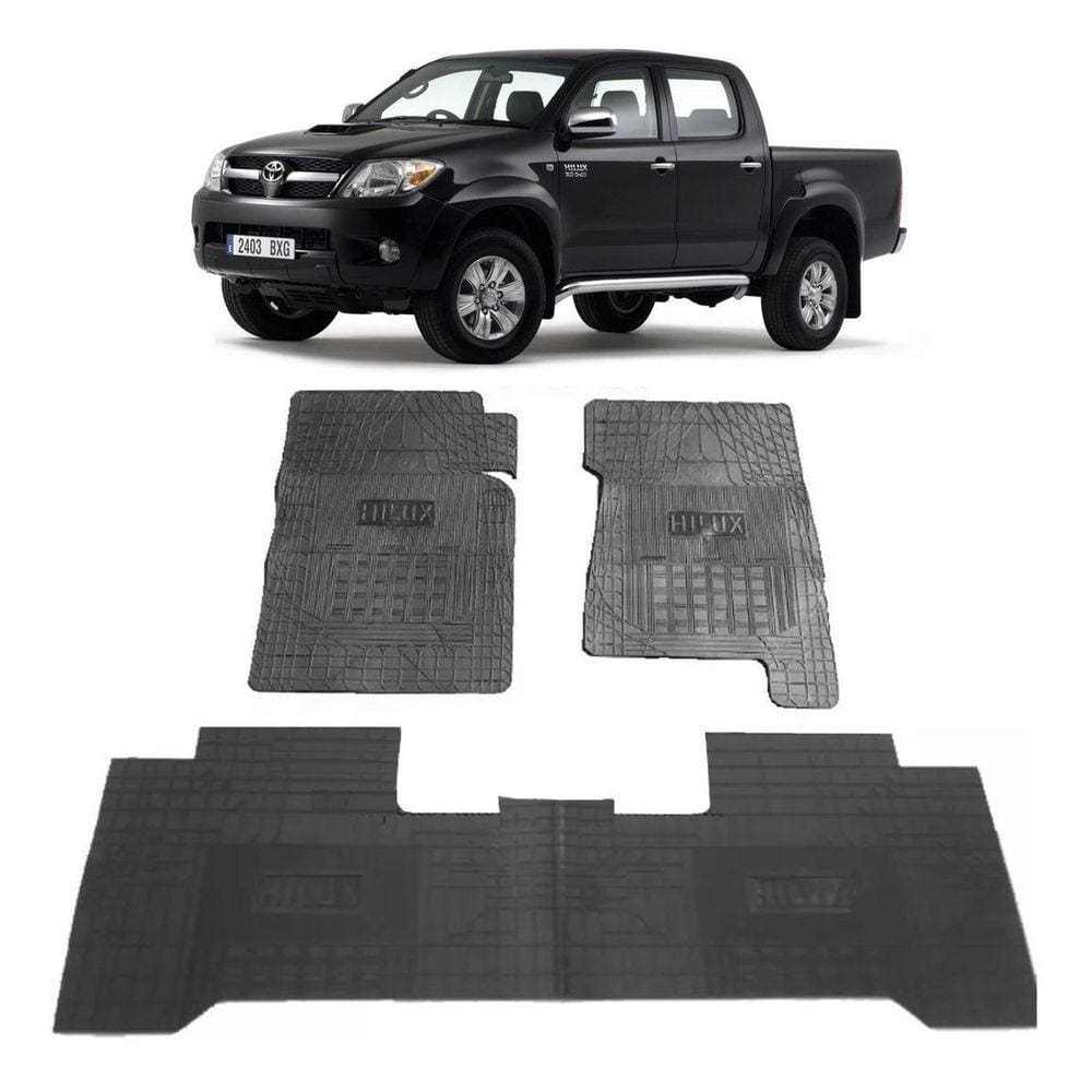 Jogo Tapete Interno Reforçado Toyota Hilux Cab Dupla 05 A 12