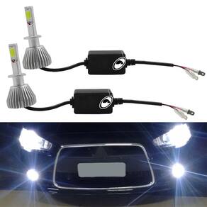 Kit Lâmpada Super LED Headlight H1 6000K 12V e 24V 32W 2200LM Efeito Xenon
