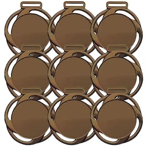 Kit com 20 Medalhas Rema Premiação Linha Ref. 273 80mm Cor Bronze