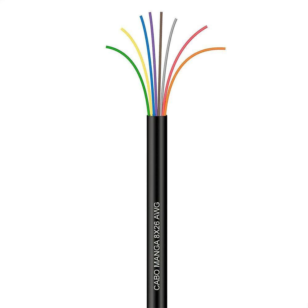 Cabo Manga 8X26 Awg - Sem Blindagem Preto - 4 Metros