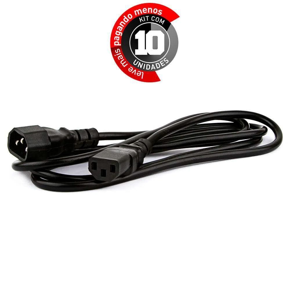 Extensão Cabo De Força - 1,5 Mt - Kit 10