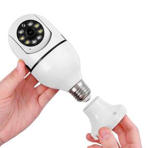 Camera Ip Giratoria 360 C Wifi Lampada Segurança Externa Hd