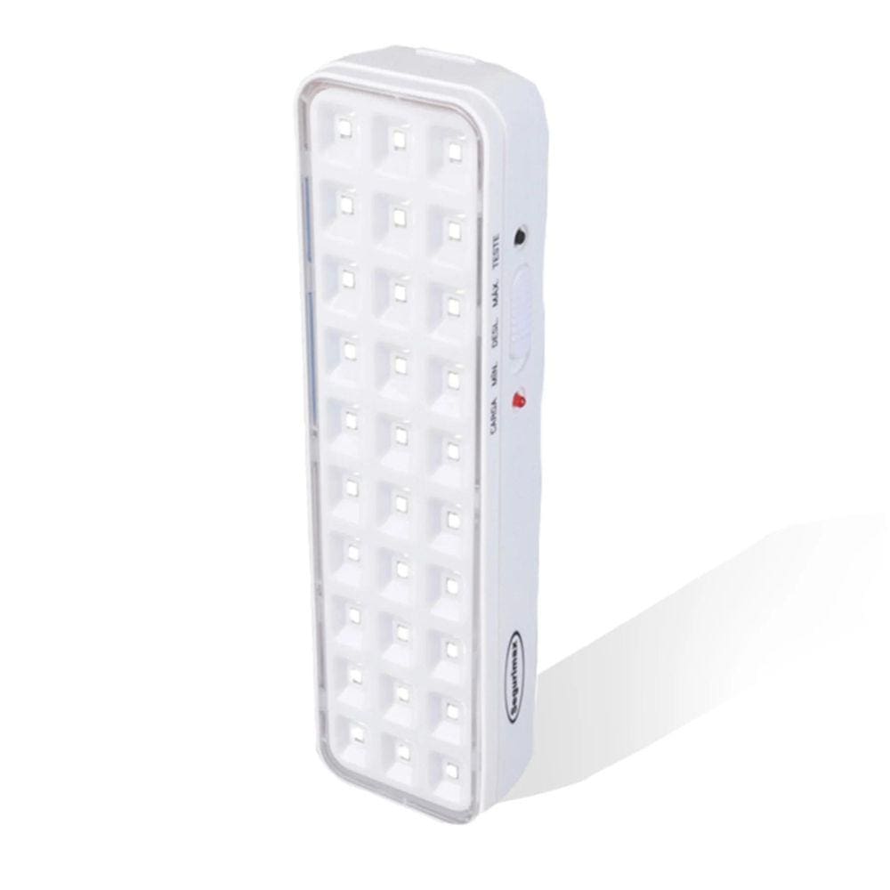 Luminária De Emergência 30Led Branco Frio Bivolt