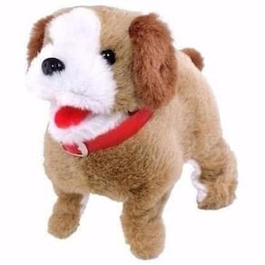 Cachorro Pelucia Anda Late E Da Cambalhotas Lindo Presente
