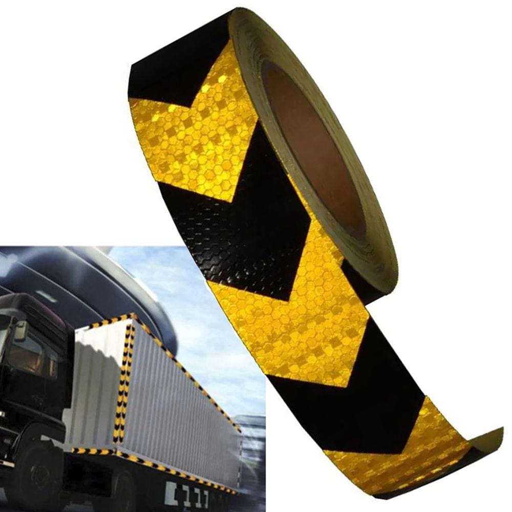 Faixa Refletiva Segurança 25 Metros Seta Sinalizaçao Amarelo Fluorescente Via Publica Caminhao Estrada Automotivo Evita Acidente