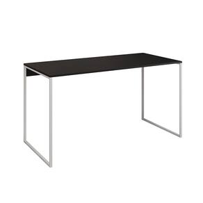 Escrivaninha Industrial Base Ferro Branco Tampo Mdp Preto 120x60