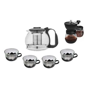 Chaleira Bule Infusor 1L E 4 Xícaras Inox Café Cozinha Jarra