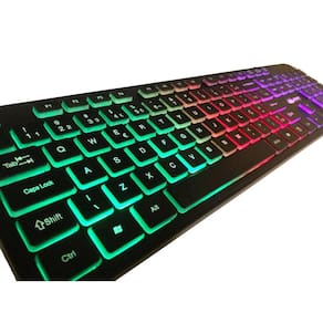 Teclado Gamer Para Pc Com Luz De Led Rgb Português Brasil