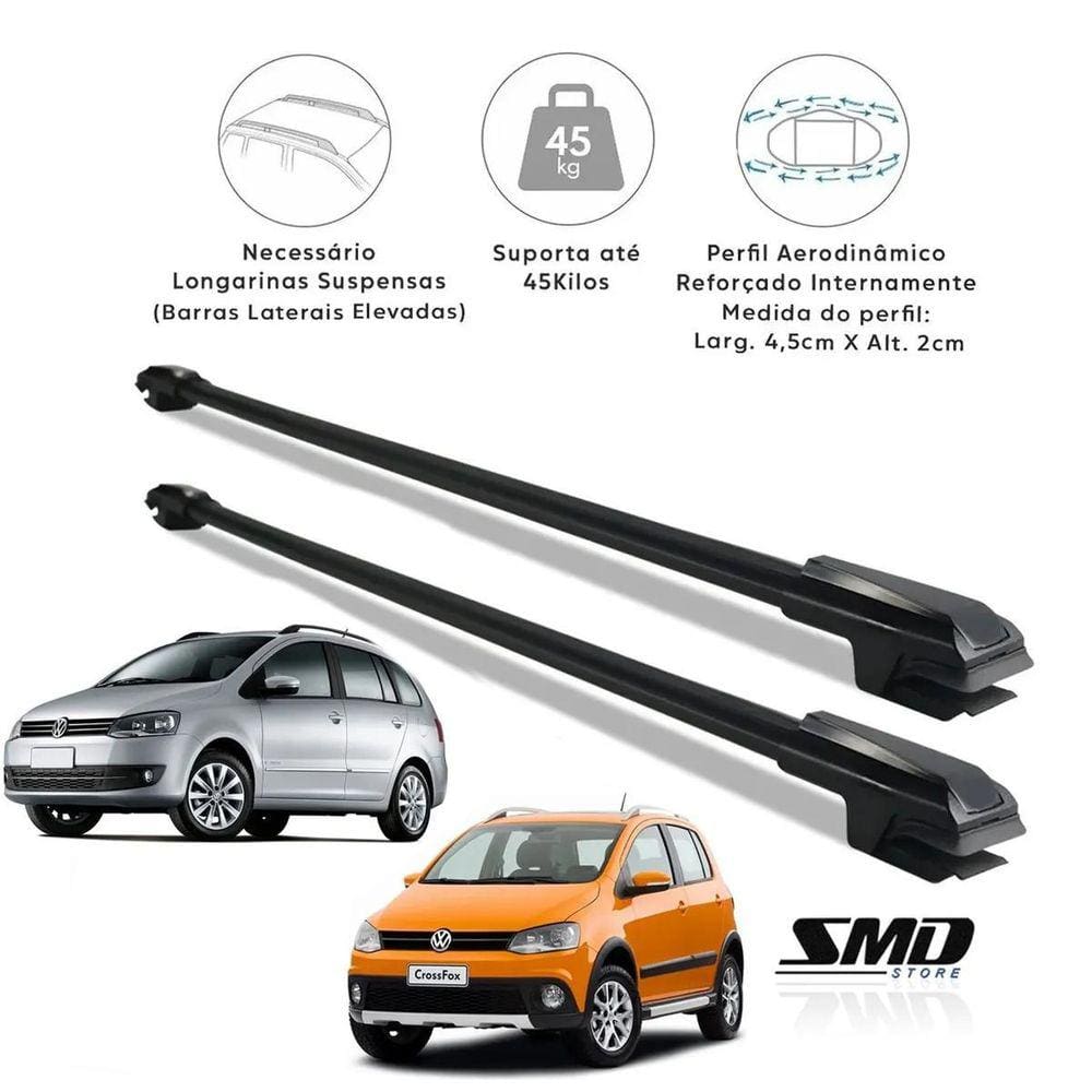 Rack Travessa Teto Preto Captiva E Sandero Stepway 08 A 21