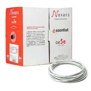 Cabo De Rede Nexans Cat5E Branco - 10 Metros