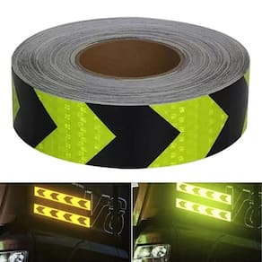 Faixa Relfetiva 25 Metros Seta Segurança Verde Fluorescente Via Publico Caminhao Transito Automotivo Carro Estrada Evita Acidente