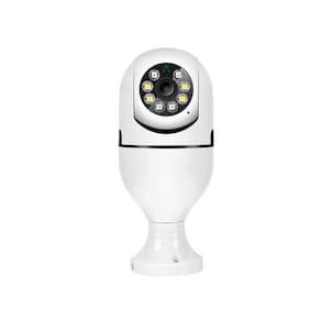 Camera Ip Giratoria 360 C Wifi Lampada Segurança Externa Hd