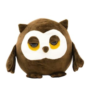 Coruja Sonolenta Marrom 30Cm - Pelúcia