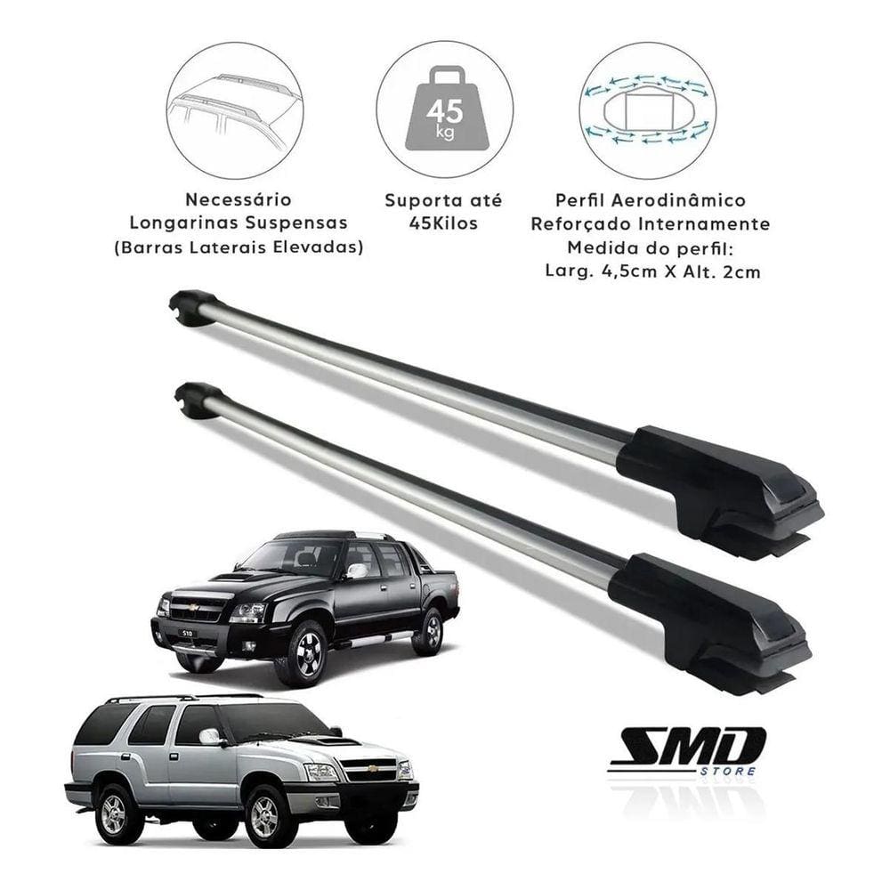 Rack Travessa Teto Gm S10 Cab. Dupla E Blazer 1995 A 2012